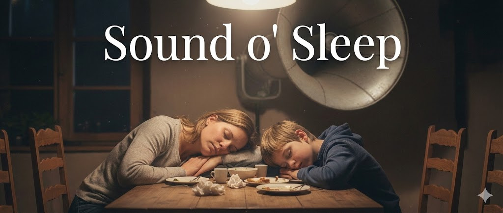 Sound o' Sleep Header Picture of Mother and Son Sleeping Soundly..