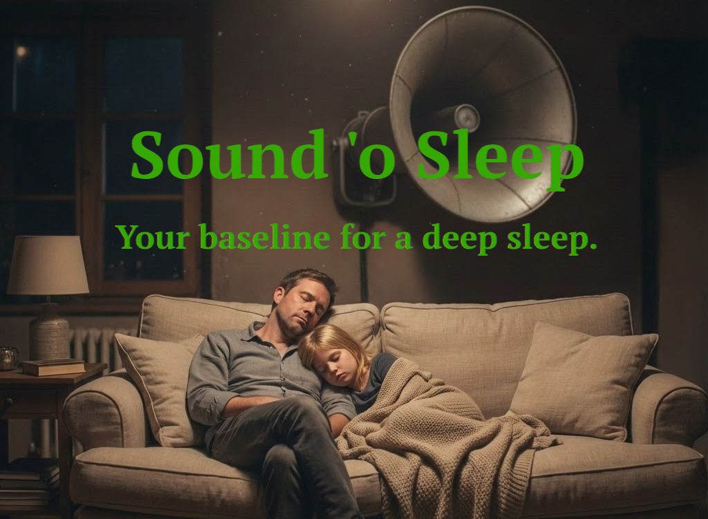 Sound o' Sleep Footer Image of Father and Daughter Sound a Sleep